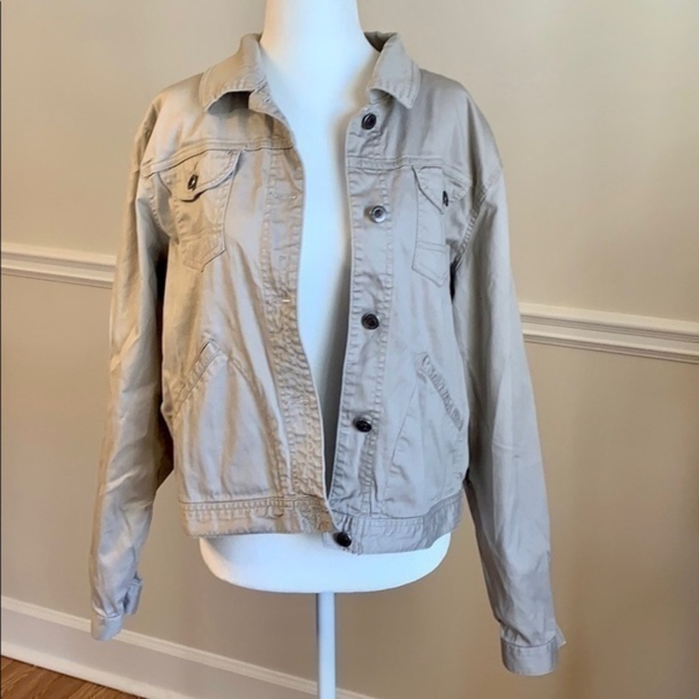 WOOLRICH Casual Button Down Gray Jacket L